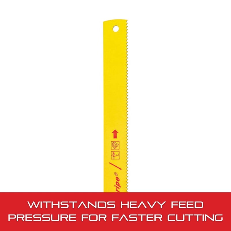 Starrett Redstripe Solid High Speed Steel Power Hacksaw Blade - Ideal for Contractors and Tradesmen - .062" Thickness, 6 TPI, 17" Length, 1-1/4" Width - RS1706-6 - Image 4